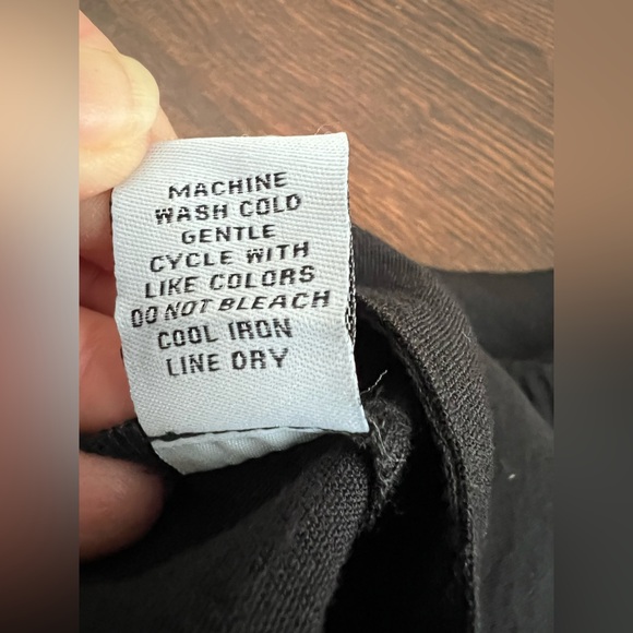 Habitat Wide Leg Crop Pants Women’s XL Black Pull On Pockets Textured Relaxed - Picture 7 of 15